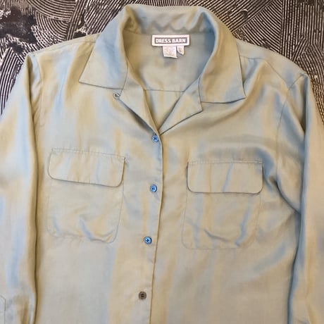 Open Collar Silk L/S Shirt