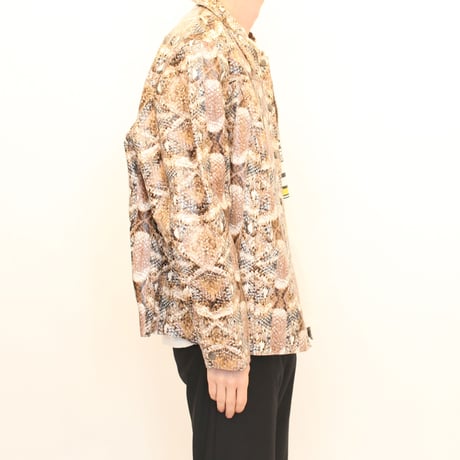 Fake Snake Fabric Trucker Jacket
