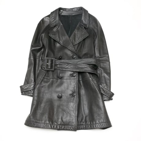 Black Lamb Leather Coat Slim Fit