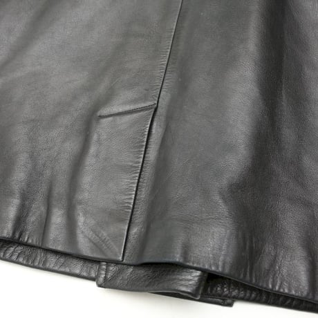 Agnes b. Black Leather Coat MADE IN FRANCE