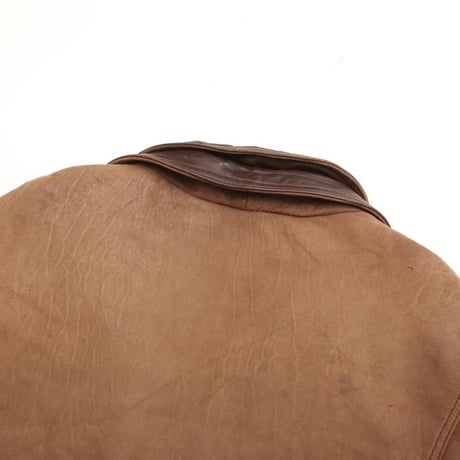 Layered Gimmick Brown Leather Jacket