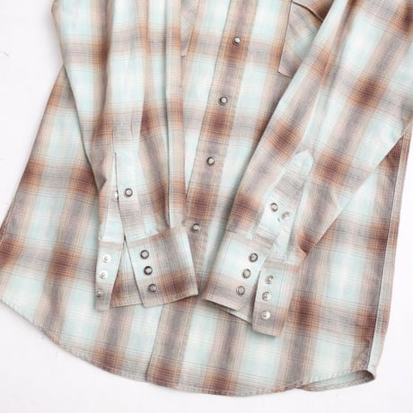 Ombre Plaid Western Shirt