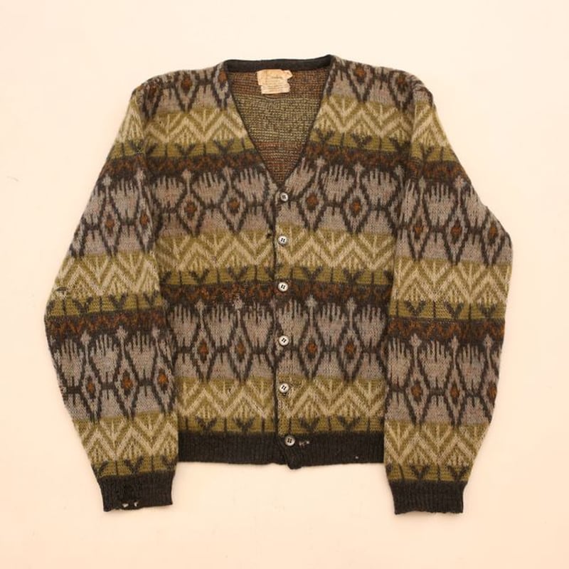 60's Vintage Mohair Knit Cardigan | Strato