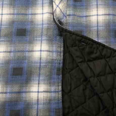 Ombre Plaid Quilting Lined Shirt