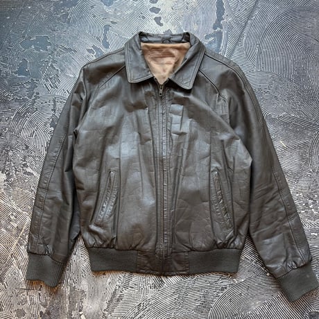 Rib Leather Jacket