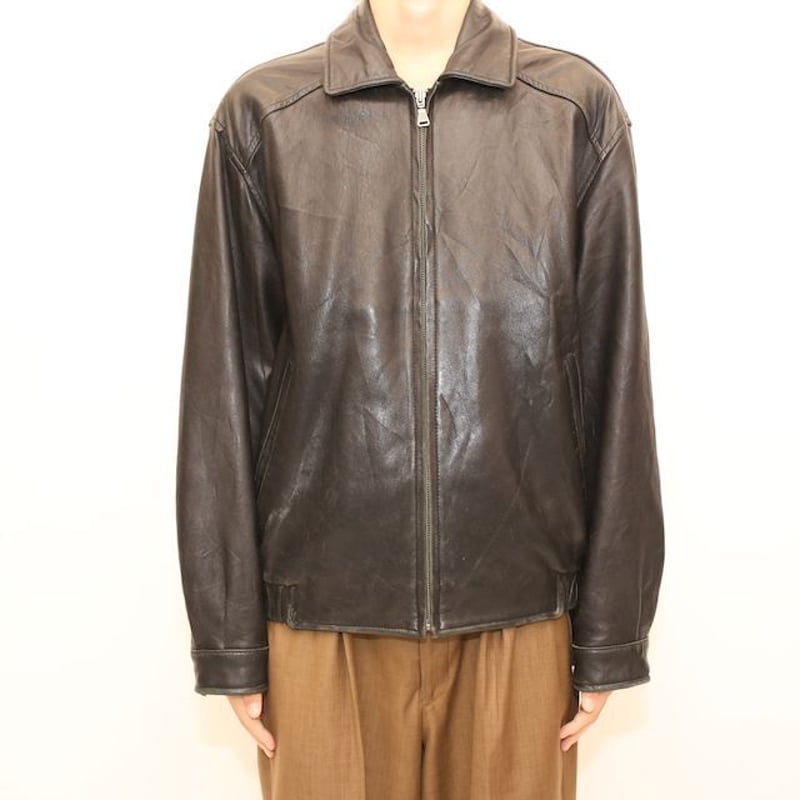 HATHAWAY 黒 レザージャケット HATHAWAY Black Leather Jacket | Strato
