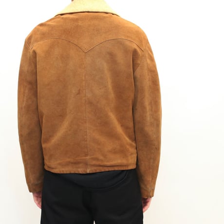 Vintage  Suede Boa Jacket