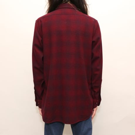 50s Pendleton Ombre Plaid Wool Shirt