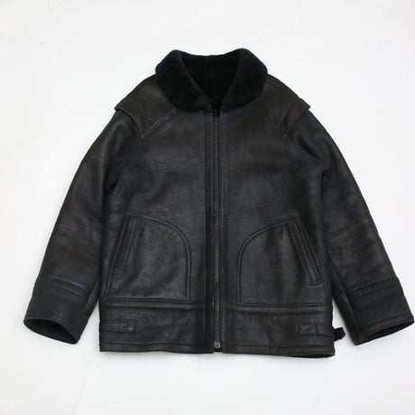 Vintage Black Mouton Jacket