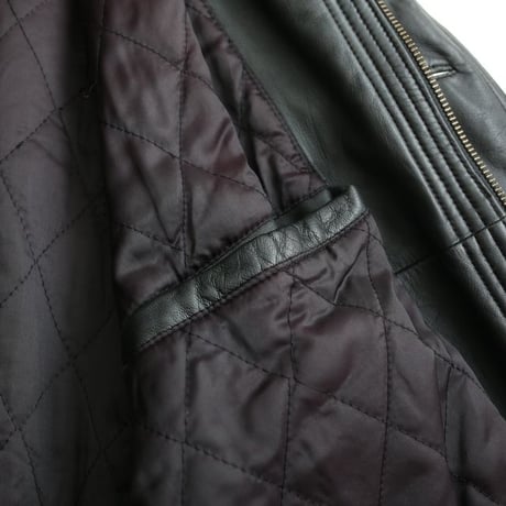 Black Lamb Leather Coat