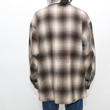 Ombre Plaid Quilting Lined Jacket