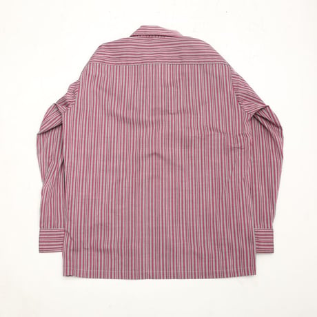Open Collar Stripe Shirt