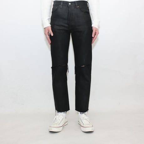 90s Levi's 501 Denim Pants "Black Coated & Damage"