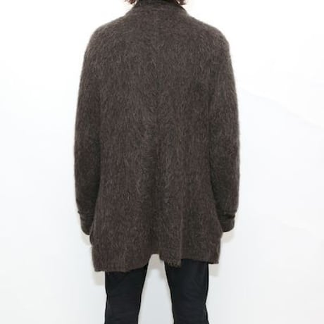 Kid Mohair Blend Knit Coat Made in Italy