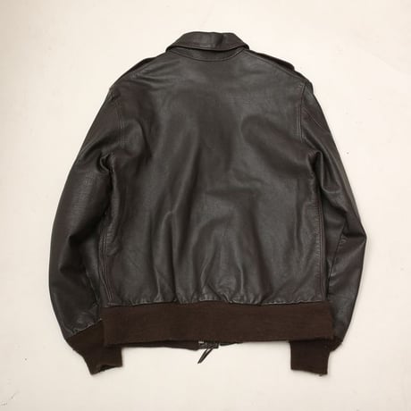 A-2 Type Dark Brown Leather Jacket