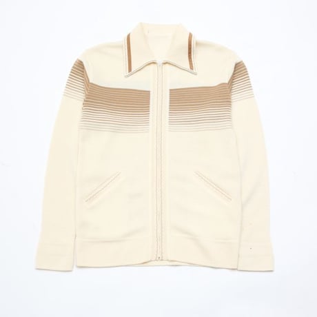 70's Zip Up Knit Cardigan