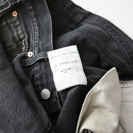 Levi's 501 Black Denim Pants MADE IN UK