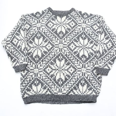 Benetton Shetland Wool Knit Sweater Made In Italy
