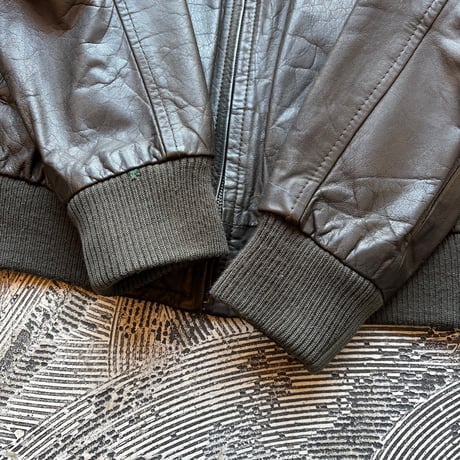 Rib Leather Jacket