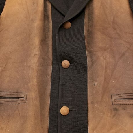 Vintage Leather×Knit Jacket