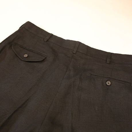 Ralph Lauren Black Linen 2Tac Slacks Pants