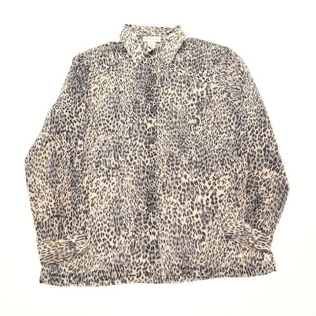 Leopard Pattern Polyester L/S Shirt