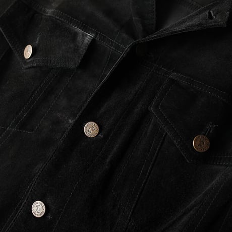 Black Suede Trucker Jacket