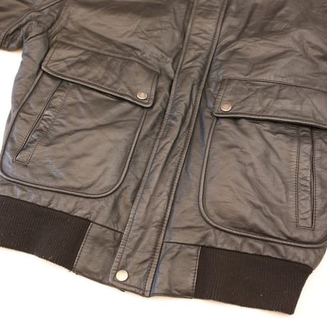 A-2 Type Black Leather Jacket