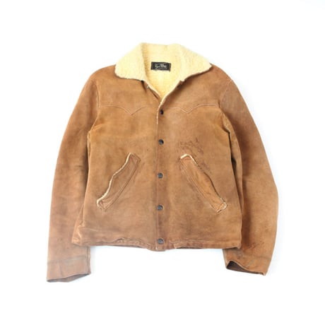 Vintage  Suede Boa Jacket