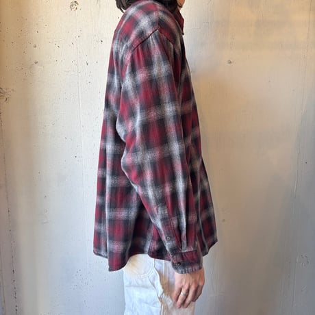 Arrow Ombre Plaid Cotton Flannel Shirt