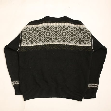 Nordic Pattern Wool Knit Sweater