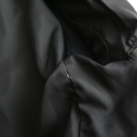 Black Rib Leather Jacket