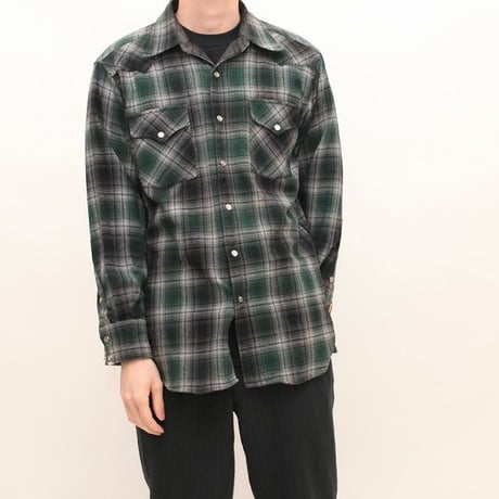 Ombre Checker Wool Shirt