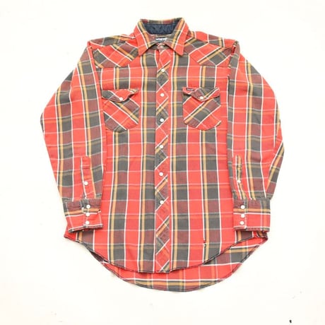 80s Wrangler Heavy Flannel Western Shirt