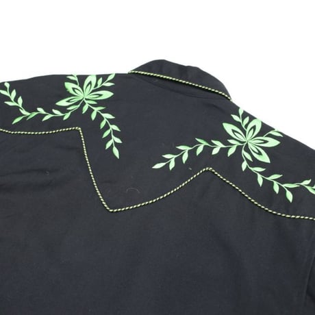 Black Embroidery Western Shirt
