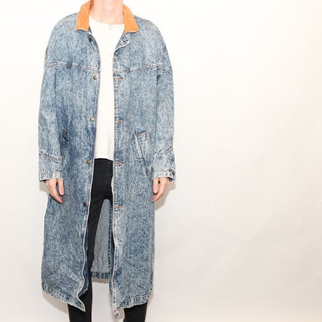 Stone Washed Denim Coat