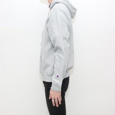 Champion Zip Up Sweat Hoodie Heather Gray