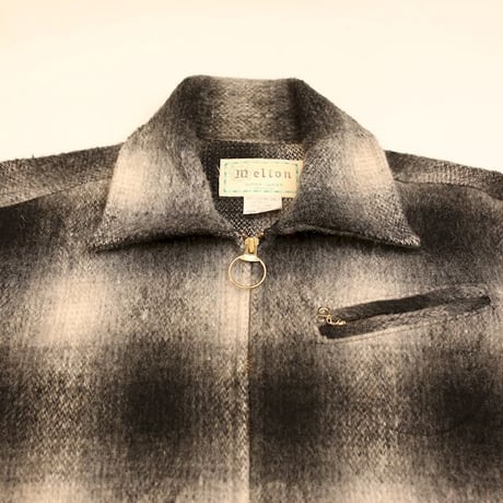 70's melton Ombre Check Jacket MADE IN USA