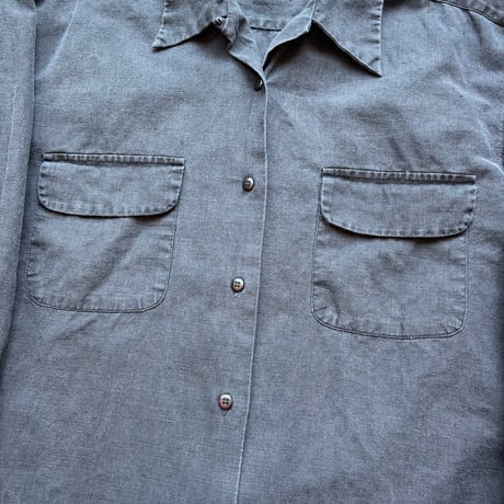 Open Collar Linen Cotton Shirt