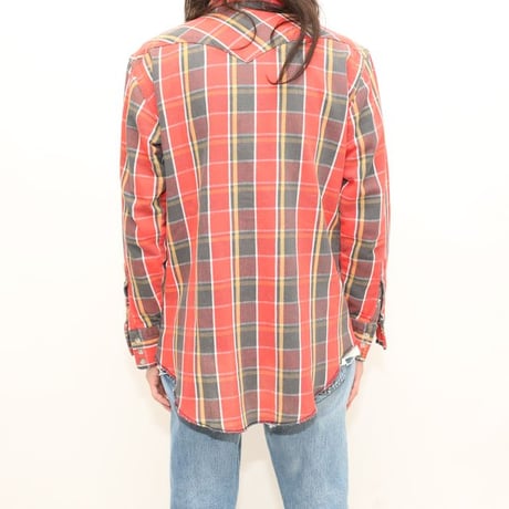80s Wrangler Heavy Flannel Western Shirt