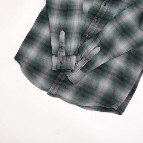 Ombre Plaid Cotton Flannel Shirt