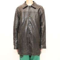 Black Lamb Leather Coat