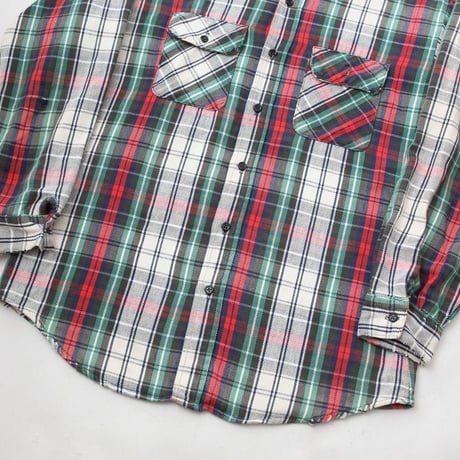 70's Five Brother Cotton Heavy Flannel Plaid L/S Shirt