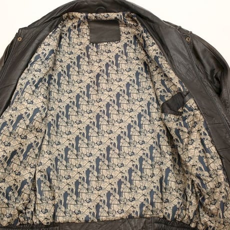 Euro Vintage Black Lamb Leather Jacket Loose Silhouette