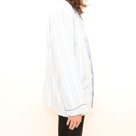Stripe Pattern Pajama Shirt