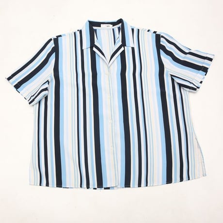 Open Collar Stripe Shirt