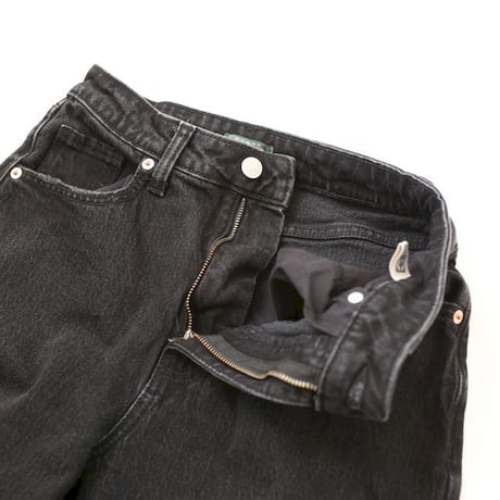 Black Denim Damage Baggy Pants