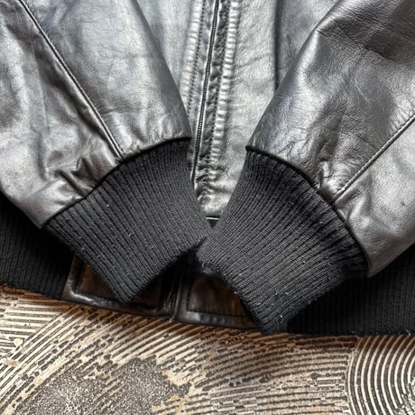 Wilsons Black Rib Leather Jacket