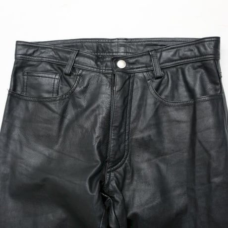 Black Leather Flared Pants
