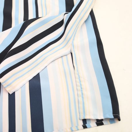 Open Collar Stripe Shirt